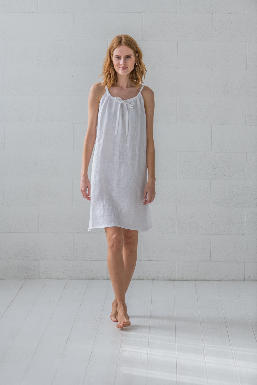 Linen Nightdress Perfect Linen Gift, Romantic Linen Nightgown, Natural ...