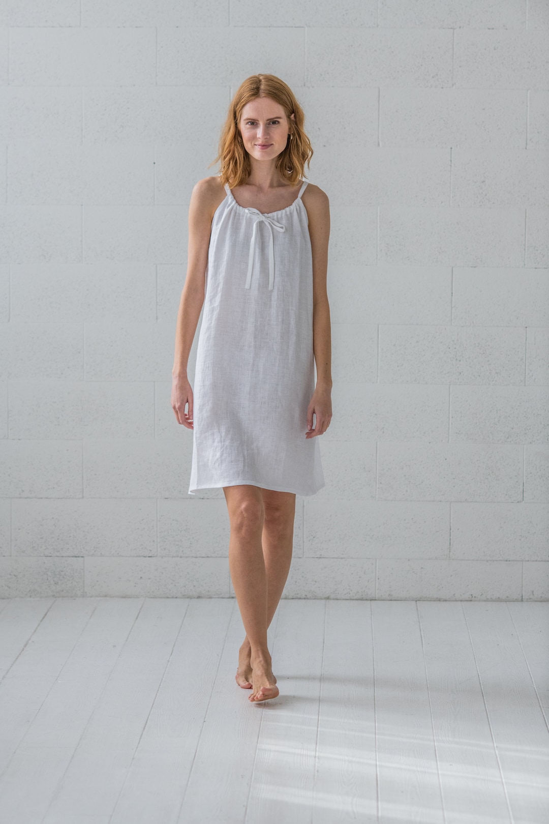 Linen Nightdress Perfect Linen Gift, Romantic Linen Nightgown, Natural ...