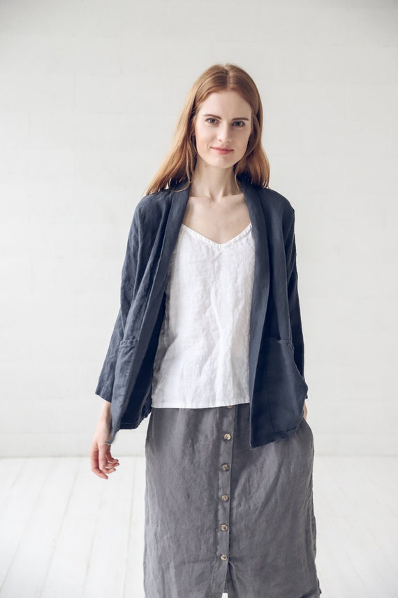 Gilet en lin femme sales