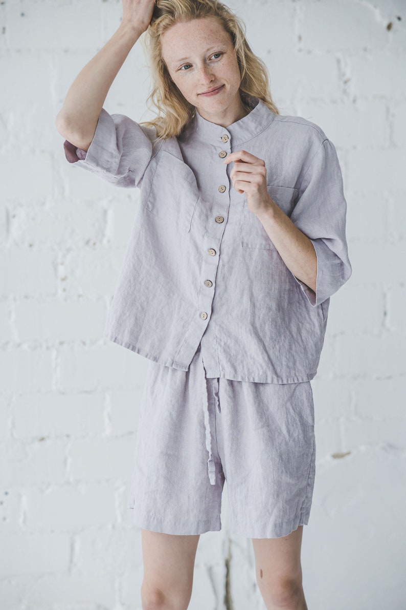 Loose Flax Linen Shirt / Summer Linen Shirts Etsy
