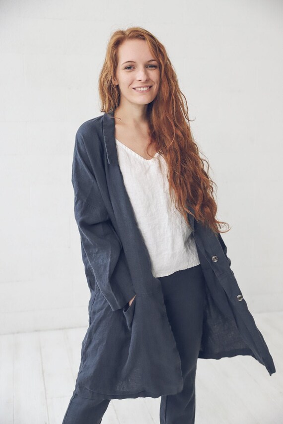 Plus size hotsell linen jacket