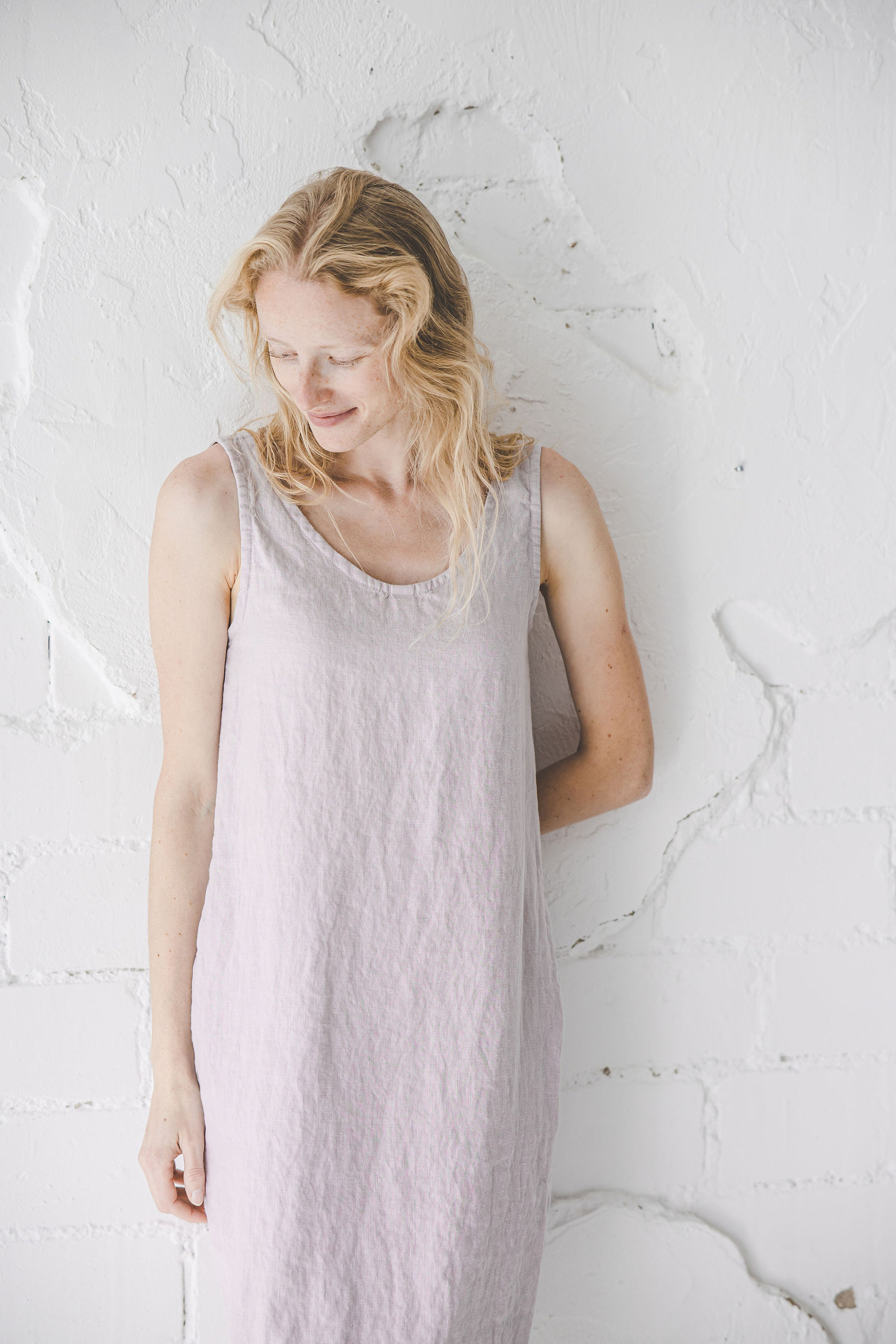 chinese dress ladies Linen Slip Dress - Summer Linen Dress - Linen Goddess Dress - Basic Linen Dress - Linen Beach Dress - Plus Size Linen Dress main image 0