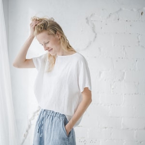 Maglia in lino oversize / Maglia estiva basica
