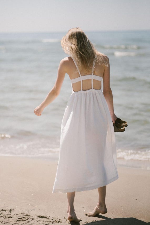 princess anne backless dress Linen Midi Summer Open Back Dress's Color:Custom size This backless beauty features Backless Dress hot pink long prom