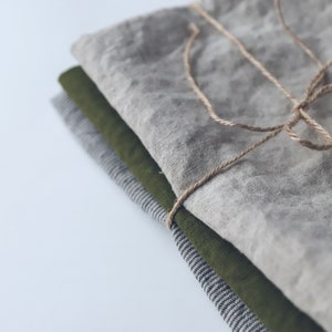 Natural Linen Towels Set of 3, Dish Tea Towels, Hand Linen Towels, Linen Kitchen Towels