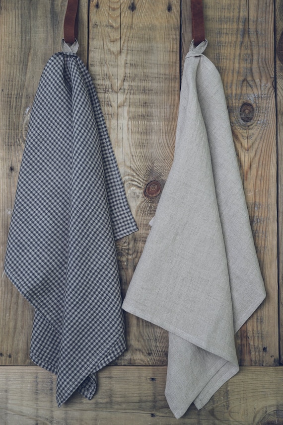 Linen Kitchen Towels Set of 2 Linen Tea Towels Set Various Colors Linen Towels Etsy