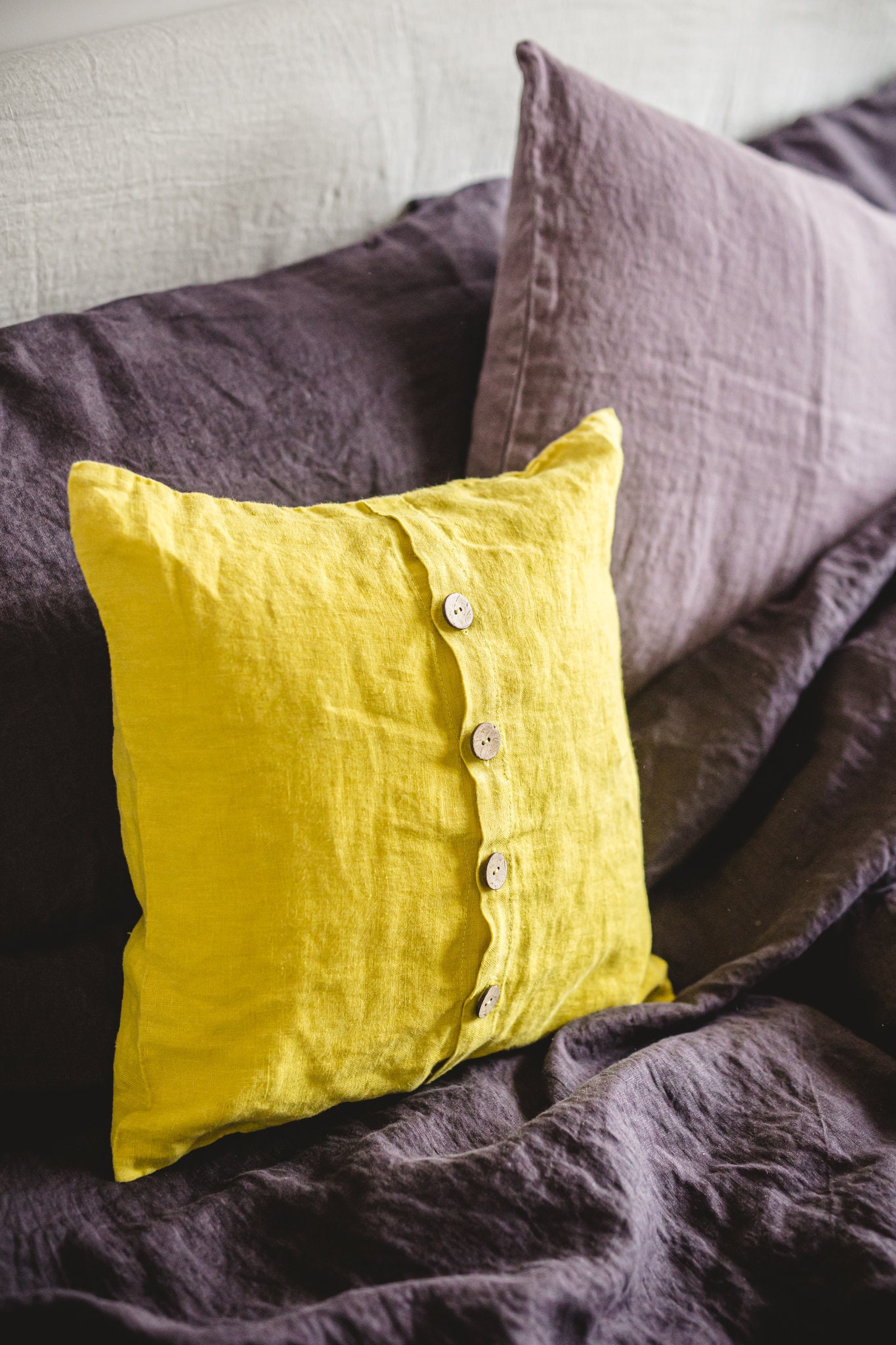 Pillows With Buttons Etsy