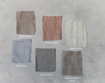 Fabric Samples Swatches Light Linen for Curtains and Home Decor / Old Linen Mill Linen Swatches / READY TO SHIP