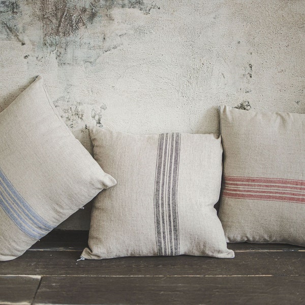 Lino Shams French Decor, Fodere per cuscini in lino decorativo rustico, Federa in lino naturale