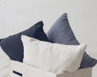 Linen Home Pillow, Decorative Linen Cushion Cover, Natural Linen Shams