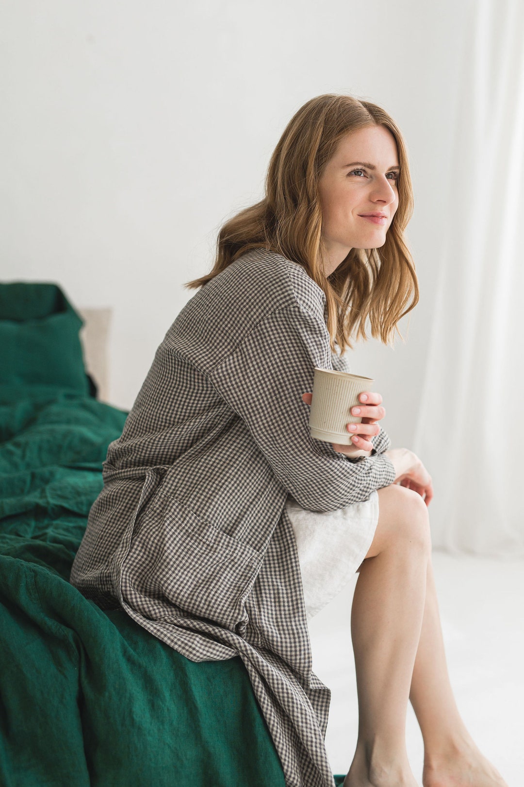 Handmade Linen Robe: Lightweight Loungewear Bathrobe - Etsy