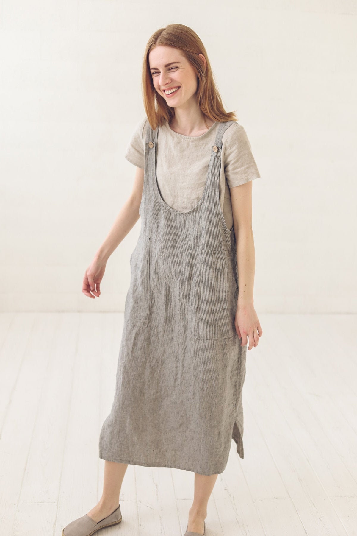 sachin and babi light blue dress Gray Pinafore Dress