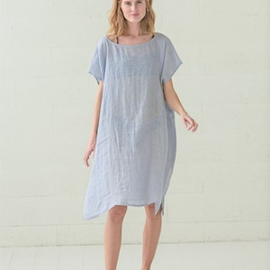 Light Linen Caftan Beach Dress / Women Beachwear / Oversize Casual Linen Tunic image 2