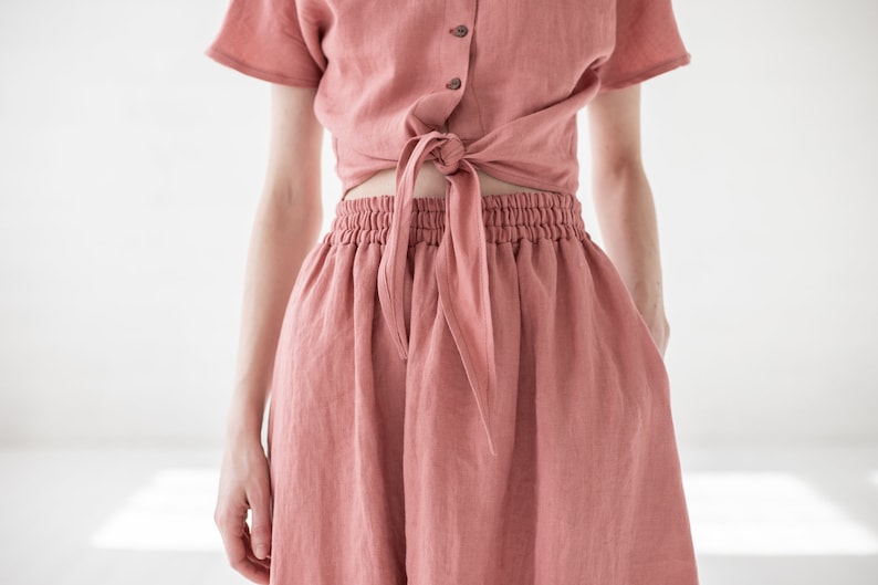 Maxi Linen Skirt / Swing Long Linen Skirt / High Waist Women Skirt image 5