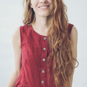 Soft Washed Linen Dress: Long Swing Robe, Maternity Friendly image 5
