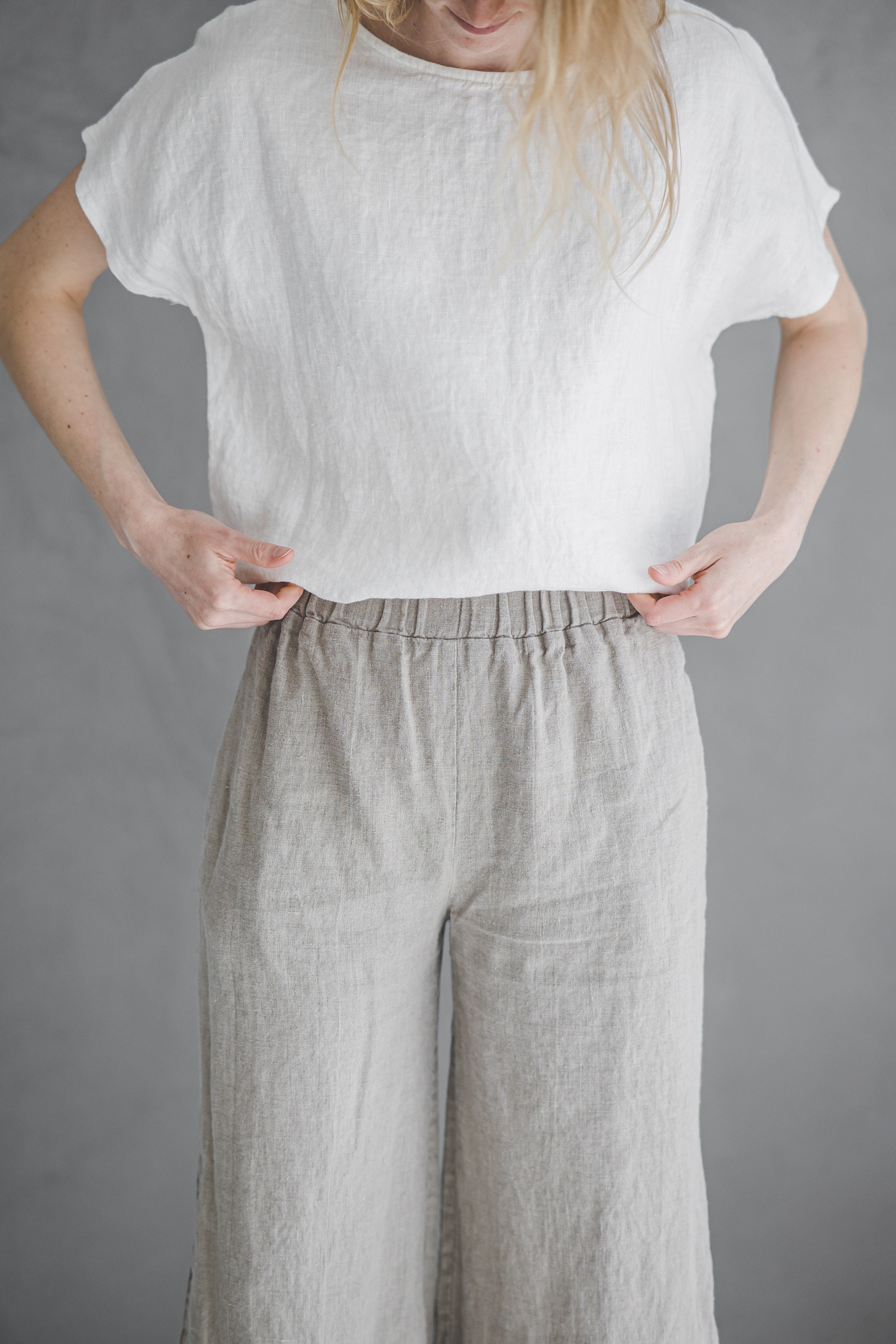 Vintage Linen Blend Wide Leg Pant - Off White – Brixton