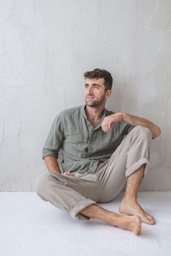 Men s Linen Pants Mens Linen Summer Trousers Linen Yoga Pants Linen Clothing for Men Etsy