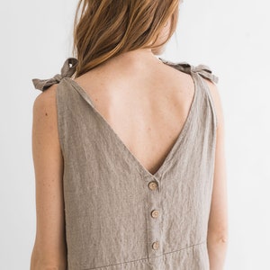 Linen Slip Dress / Maxi Linen Dress /Spaghetti Strap Dress