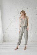 Linen Pants with Elastic Waistband, Natural Loose Linen Pants, Linen Trousers For Women product logo