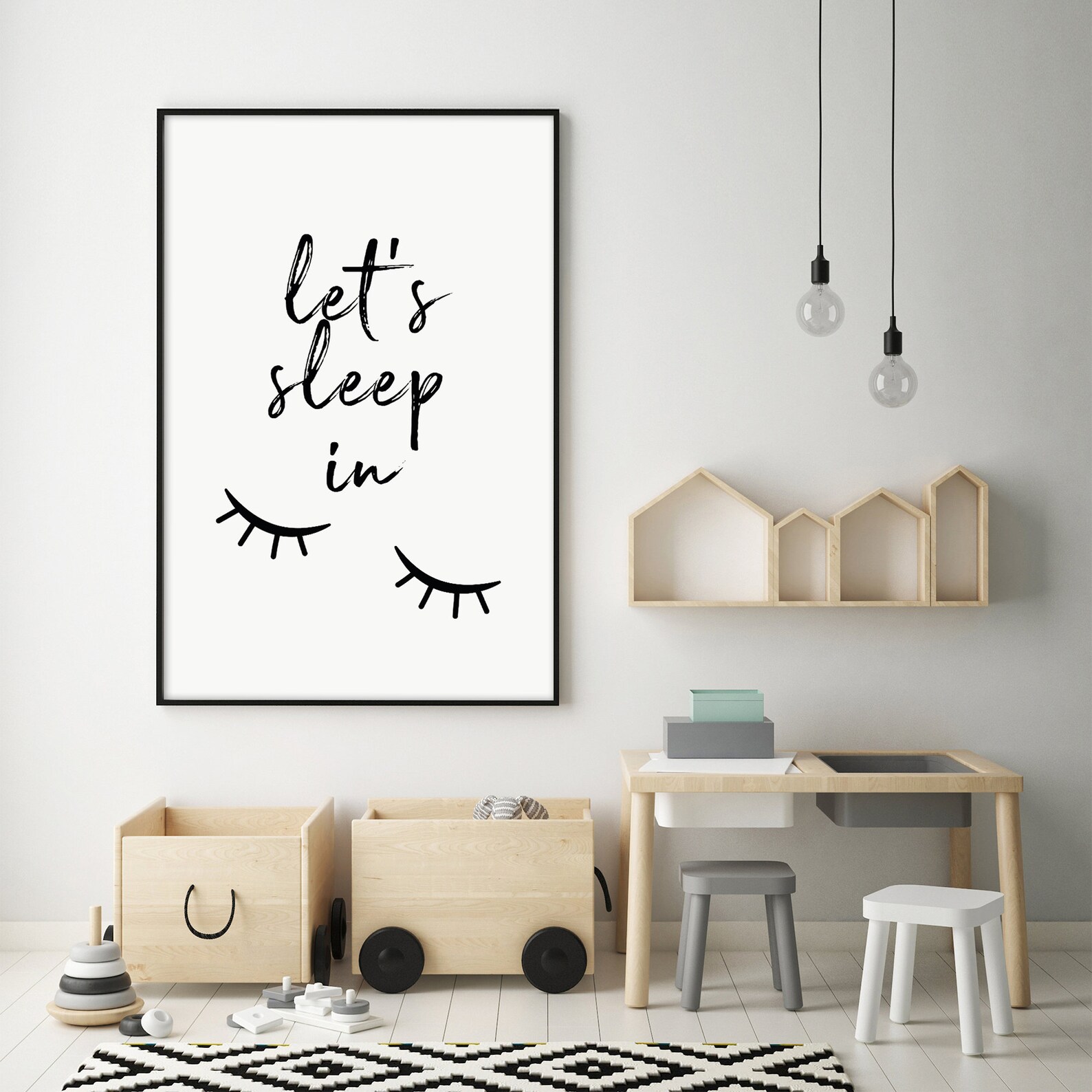 Lets Sleep In Wall Print Wall Art Home Decor Bedroom Print Etsy