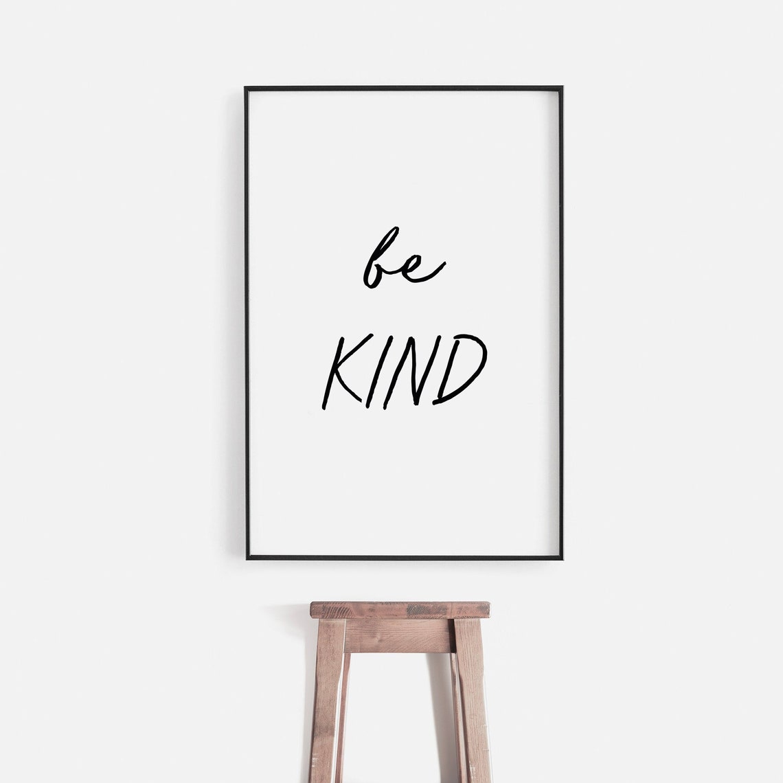 Be Kind Black & White Wall Art Print Be Kind Sign Be Kind | Etsy