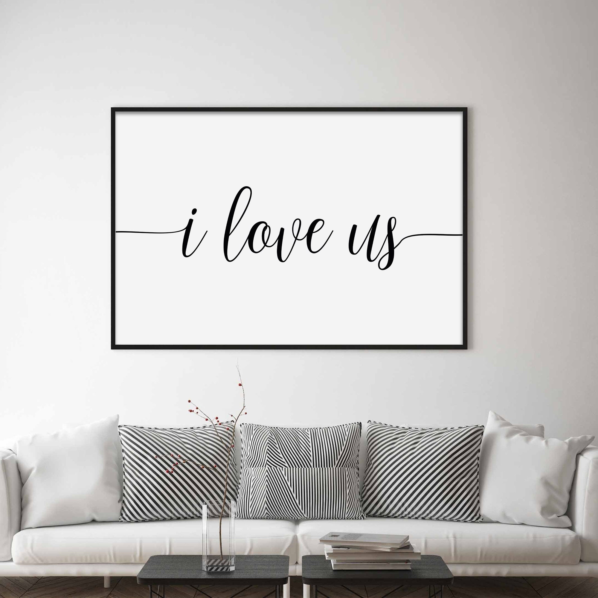 I Love Us Sign Master Bedroom Wall Decor I Love Us Print Etsy