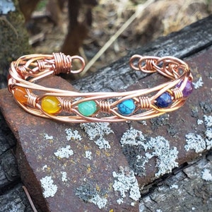 Copper chakra bracelet