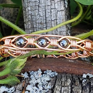 Copper Wire and Hematite Bracelet