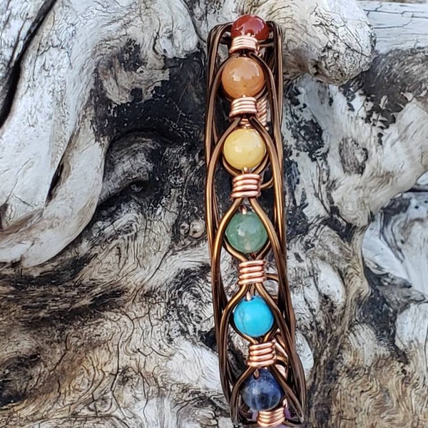 Copper chakra bracelet