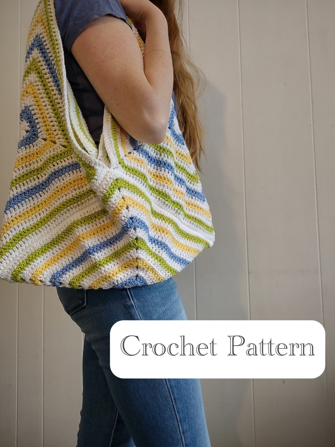Beach Vibes Granny Square Crochet Tote Bag Pattern (PDF Pattern) - Etsy