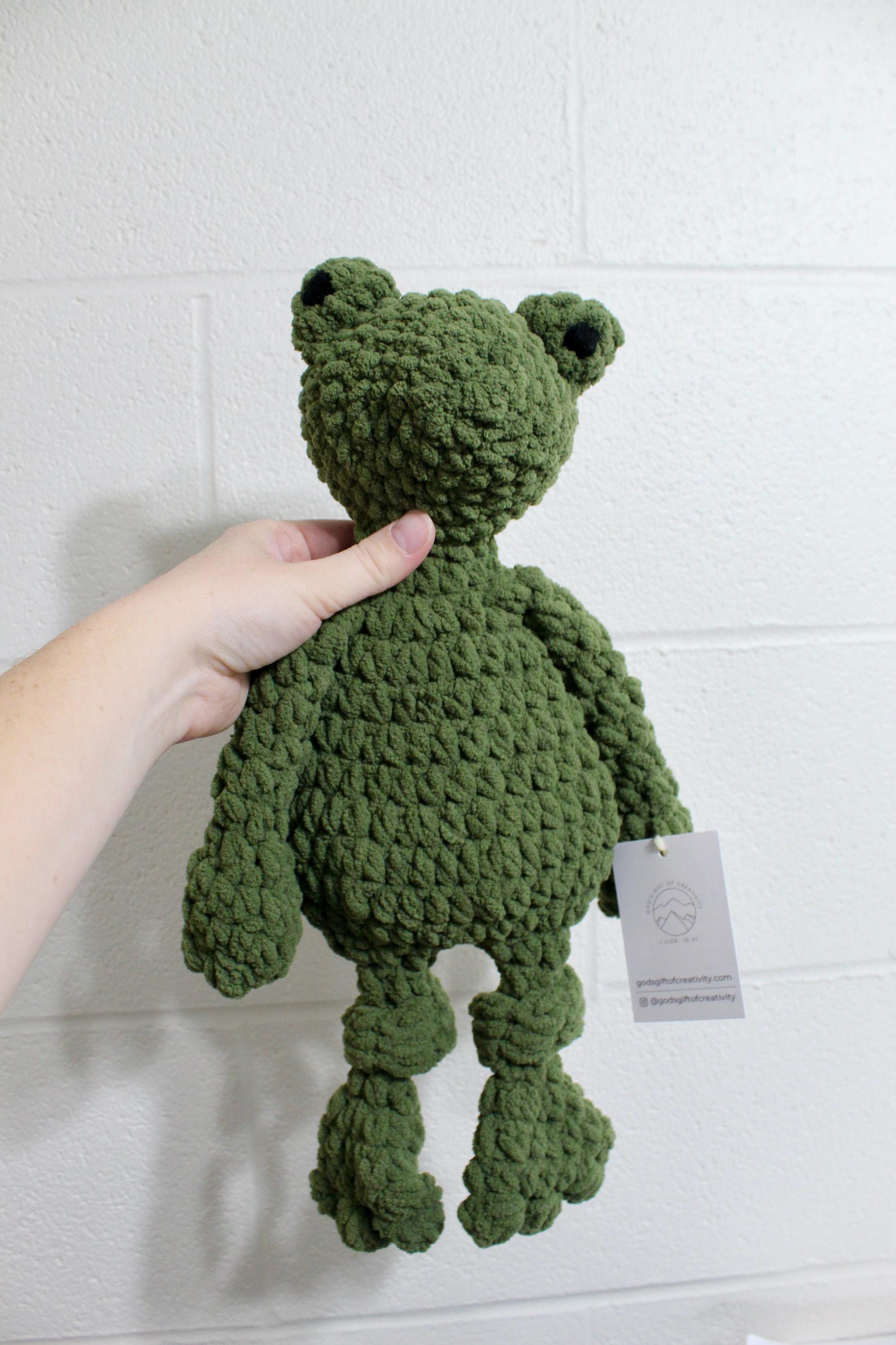 Ready to Ship Frog Lovey - Frog Snuggler, Toad Snuggler, Crochet Froggy, Gift for Kids, Baby Gift, Toad Lovey, Crochet Frog Lovey