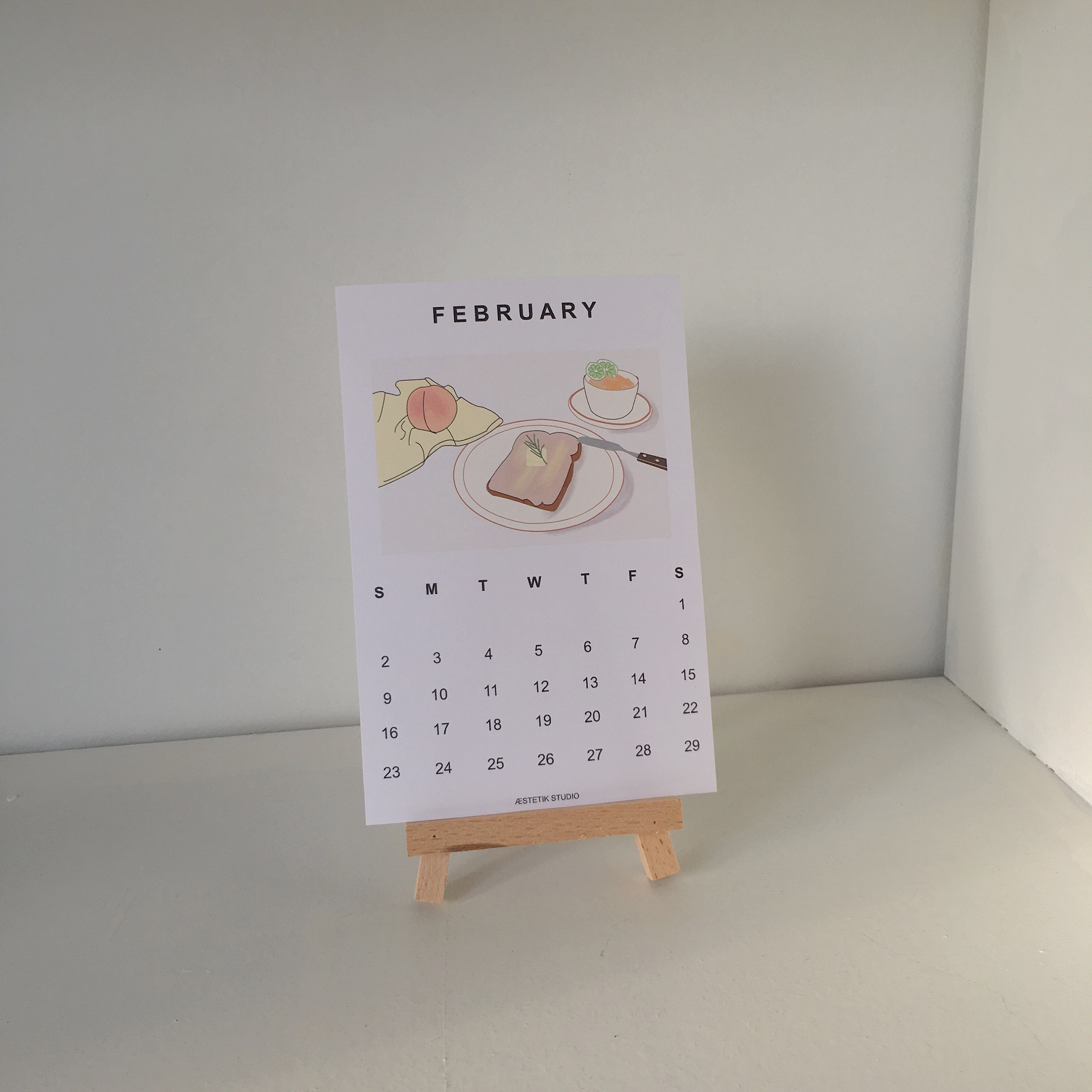 Desain Kalender Aesthetic