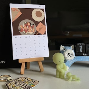 2024 Brunch Desk Calendar | Brunch drawing calendar | Aesthetic brunch drawing 2024 calendar