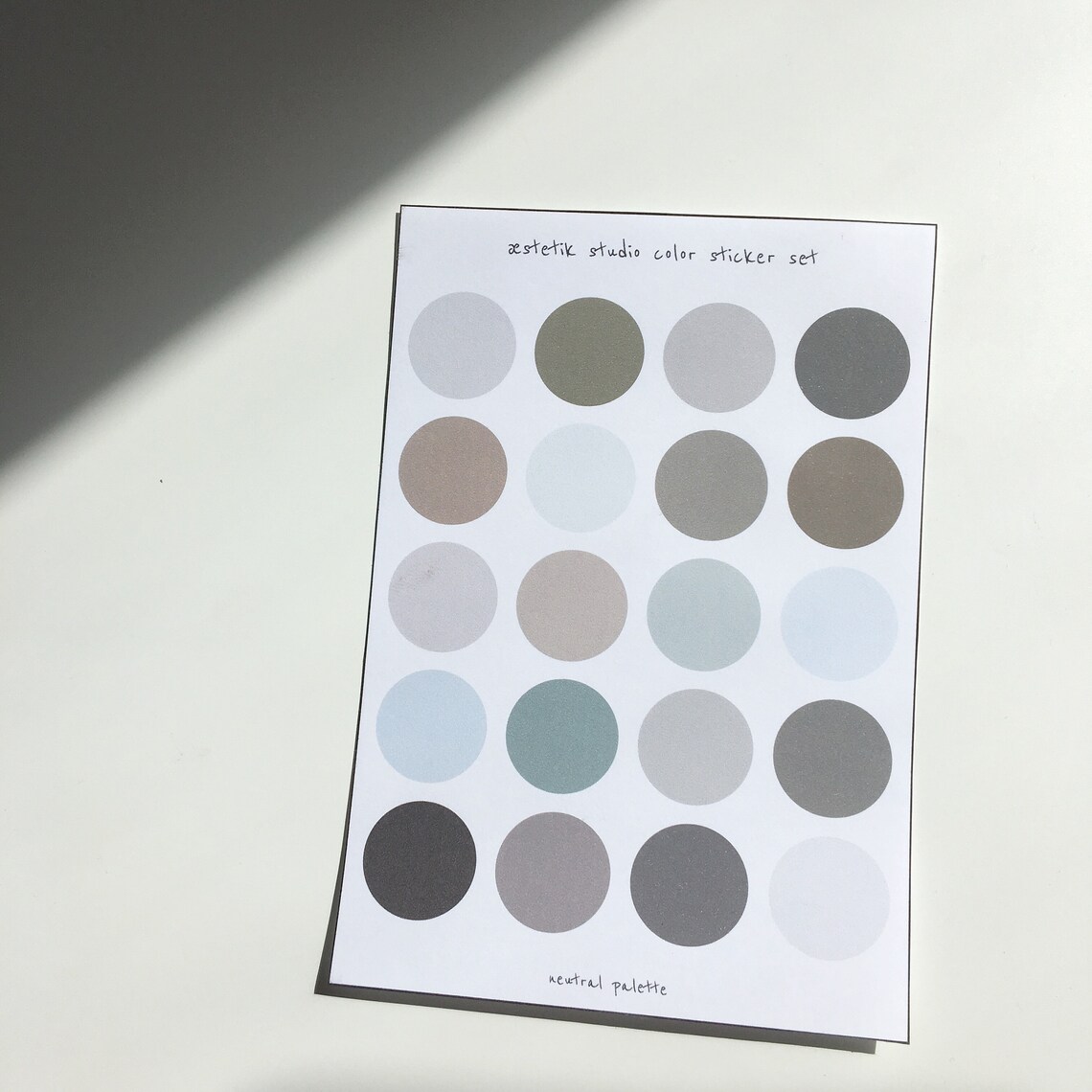 color palette stickers aesthetic circle color stickers etsy
