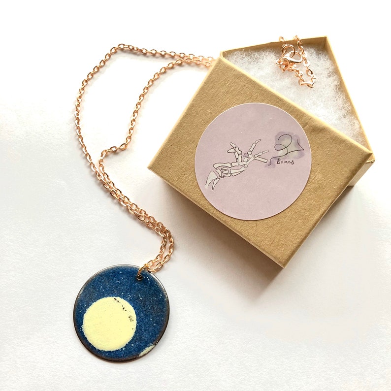 Enameled Copper Pendant