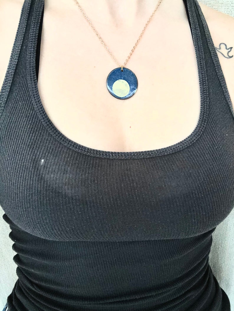 Enameled Copper Pendant