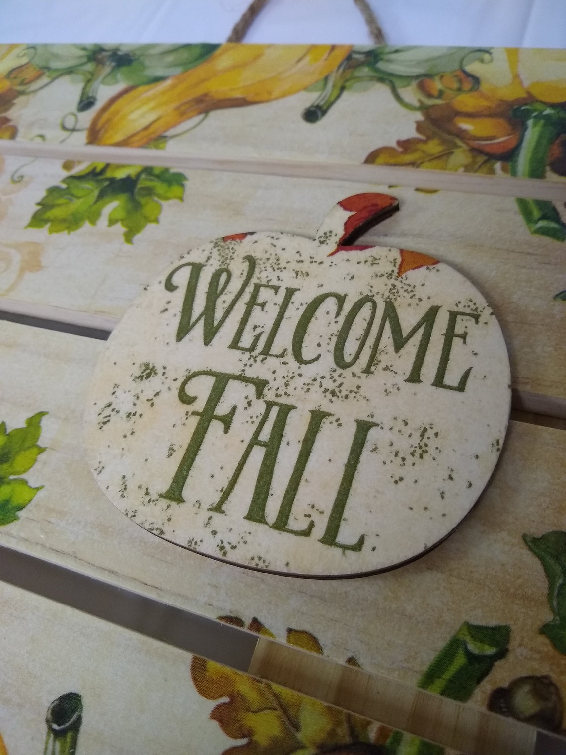 Fall sign Decoupaged sign/plaque Decoupaged wall Etsy Nederland