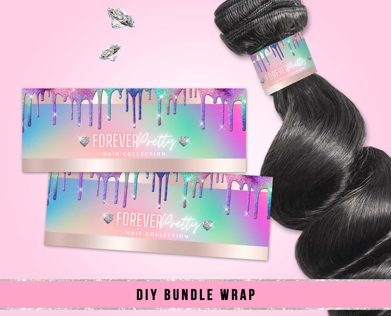 Diy Hair Bundle Wrap Hair Extensions Wrap Premade Logo Etsy