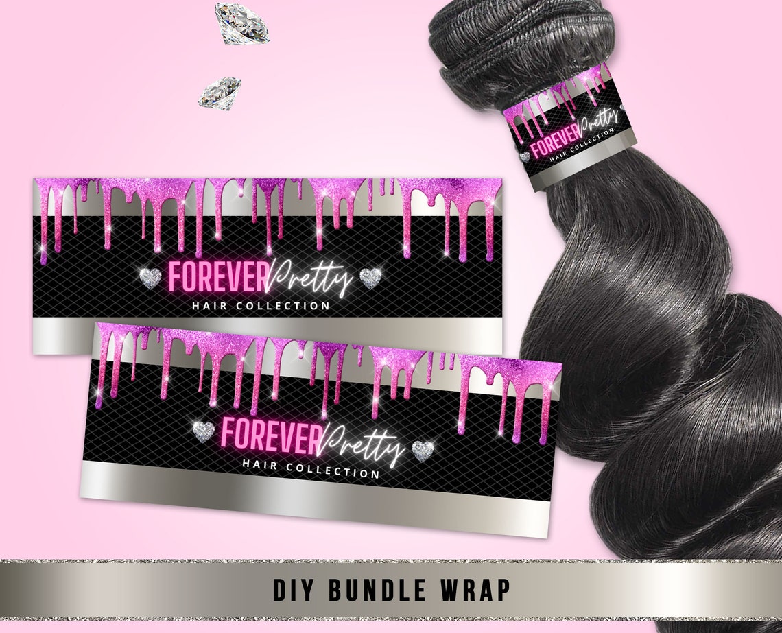 Diy Hair Bundle Wrap Hair Extensions Wrap Premade Logo Etsy