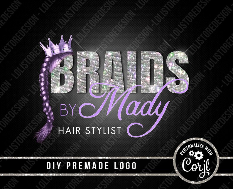DIY Hair Braids Premade Logo Hair Bundles Logo Wig Logo Etsy