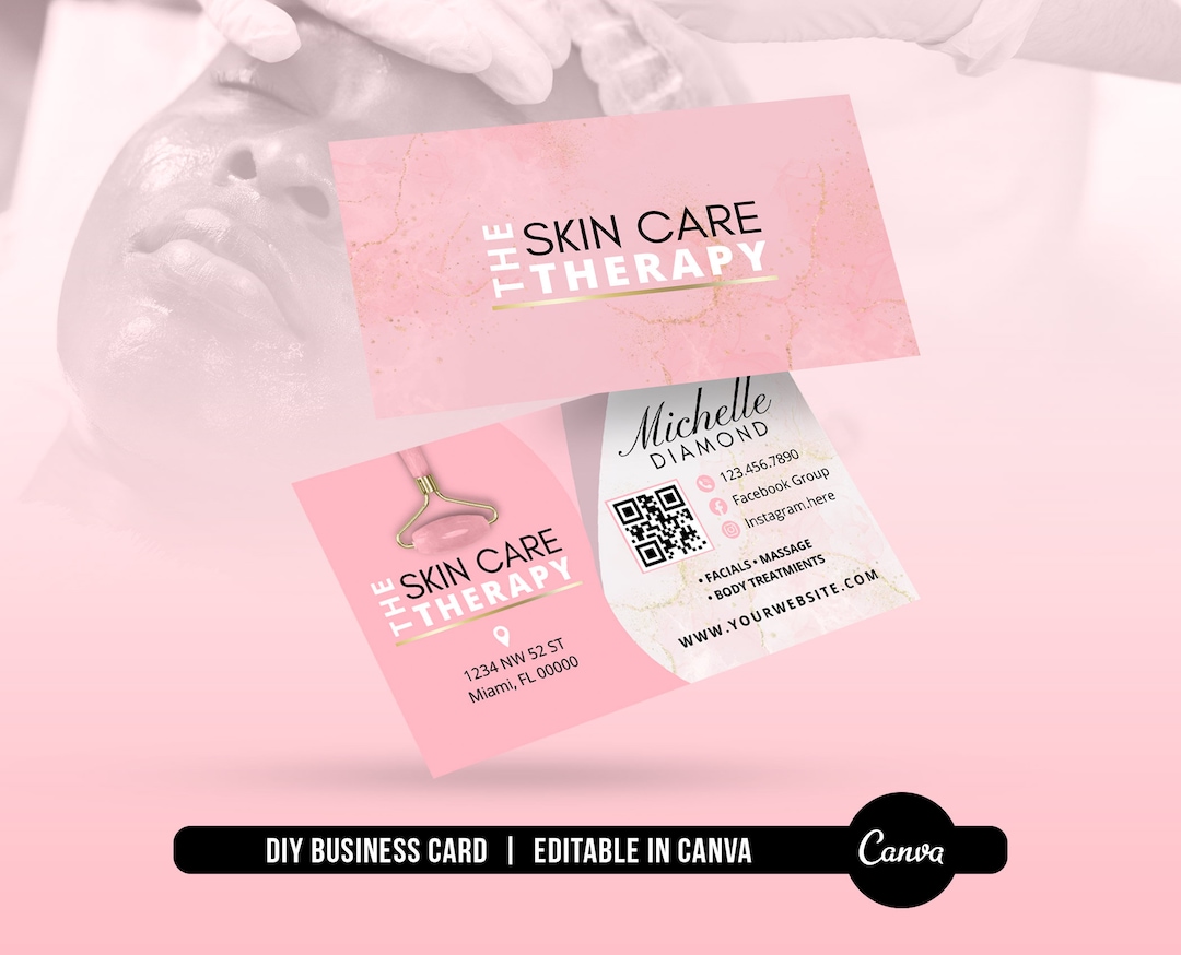 Skin Care Business Card Template, Facial Spa Business Card, Esthetician Business Card, Spa