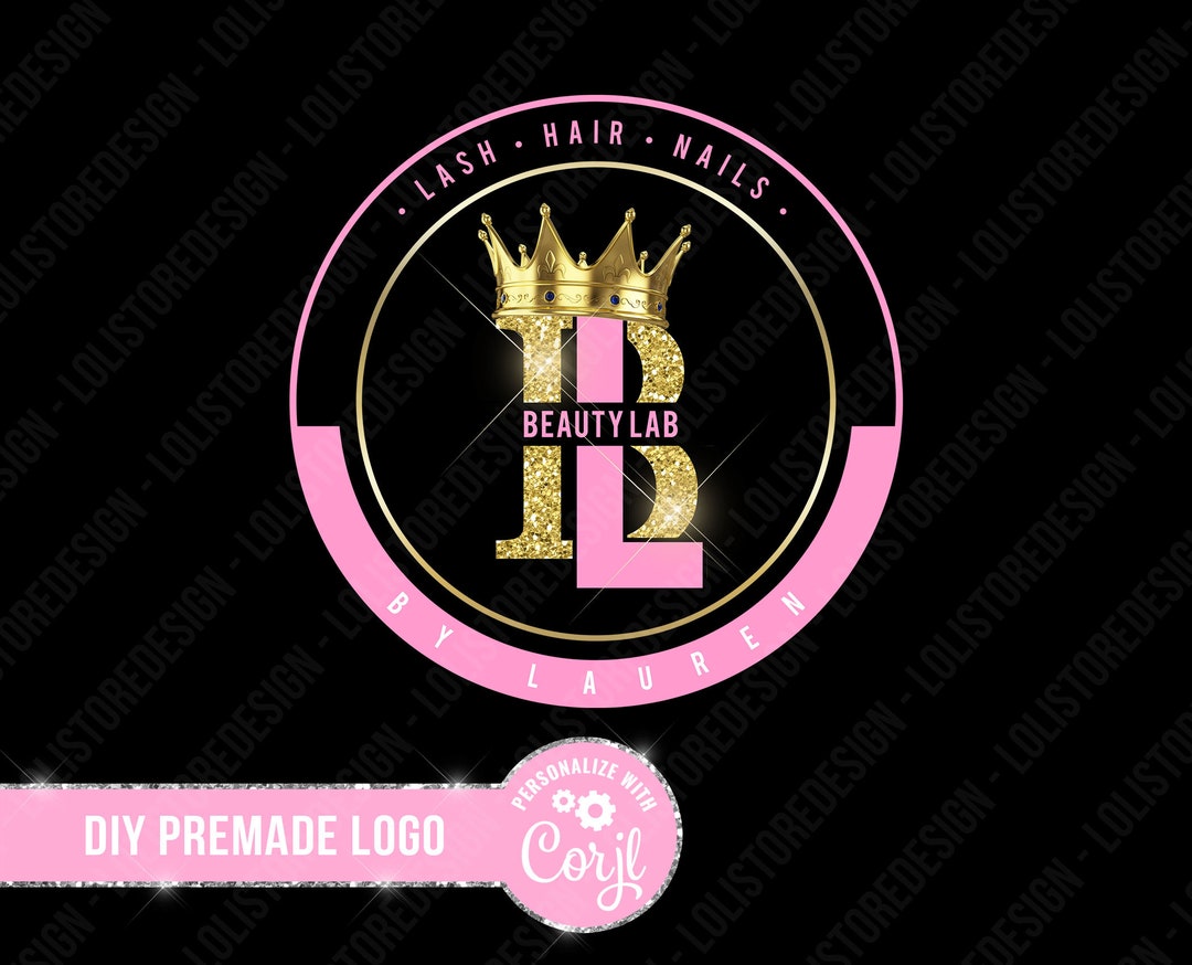DIY Beauty Lab Premade Logo, Lash Technician Logo, Hair Bundles Logo ...