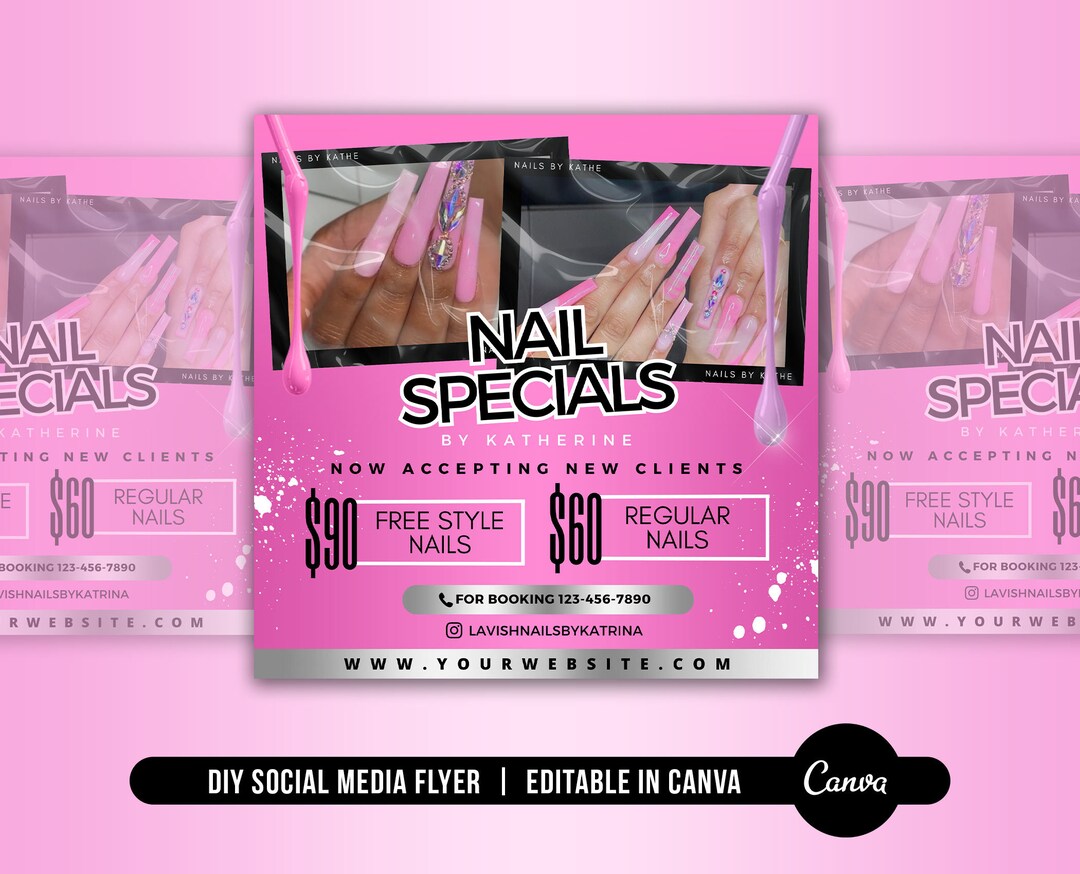 DIY Nail Specials Flyer, Nail Services Flyer, Spa Flyer, Nails
