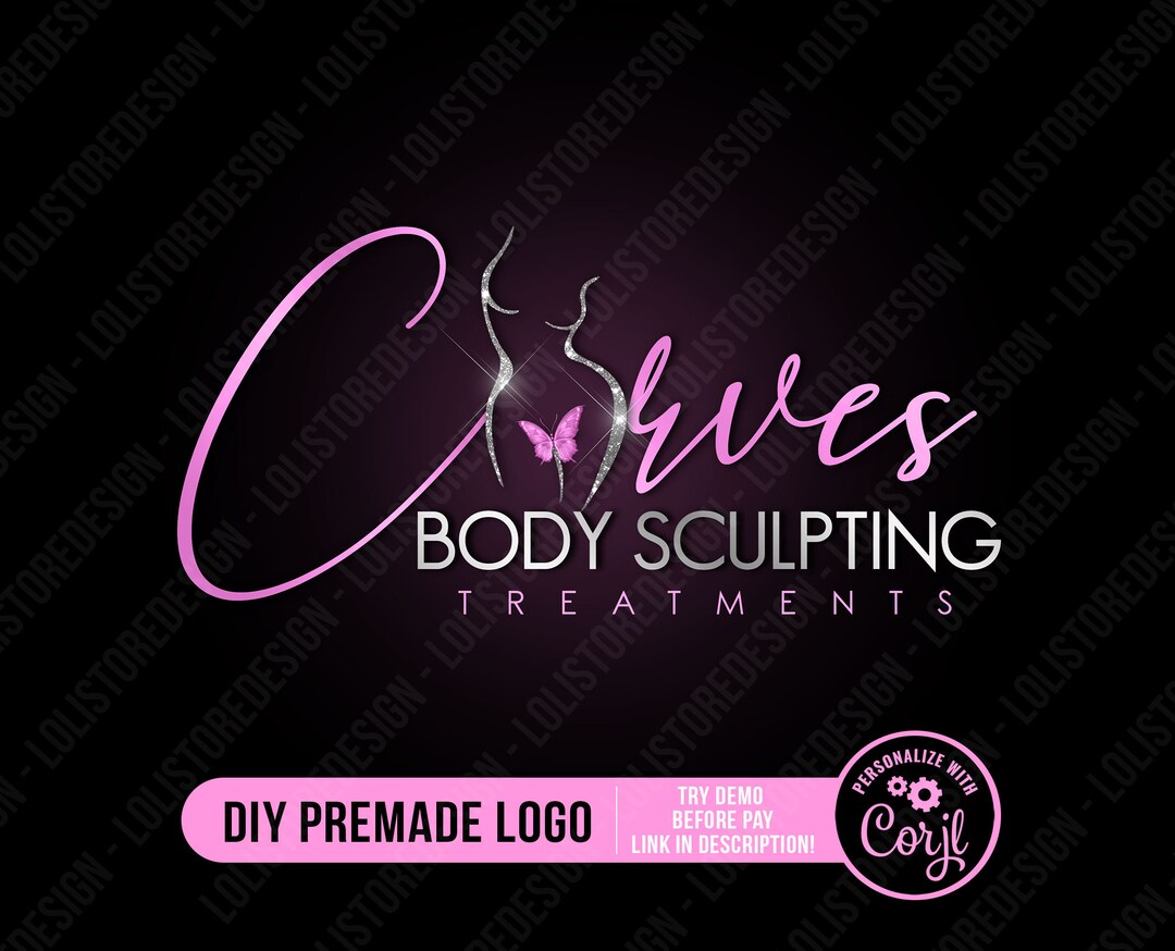 DIY Body Sculpting Premade Logo, Body Contouring Logo, Spa Logo, Body