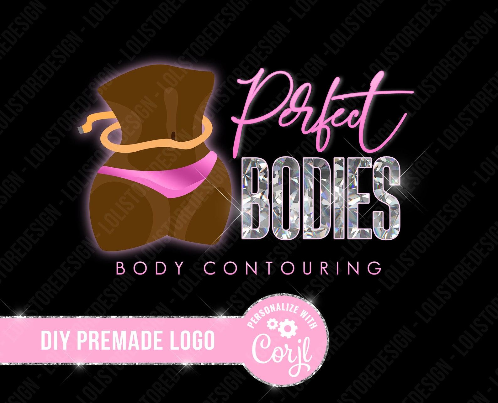 DIY Body Contouring Premade Logo Body Contour Logo Spa Logo Etsy