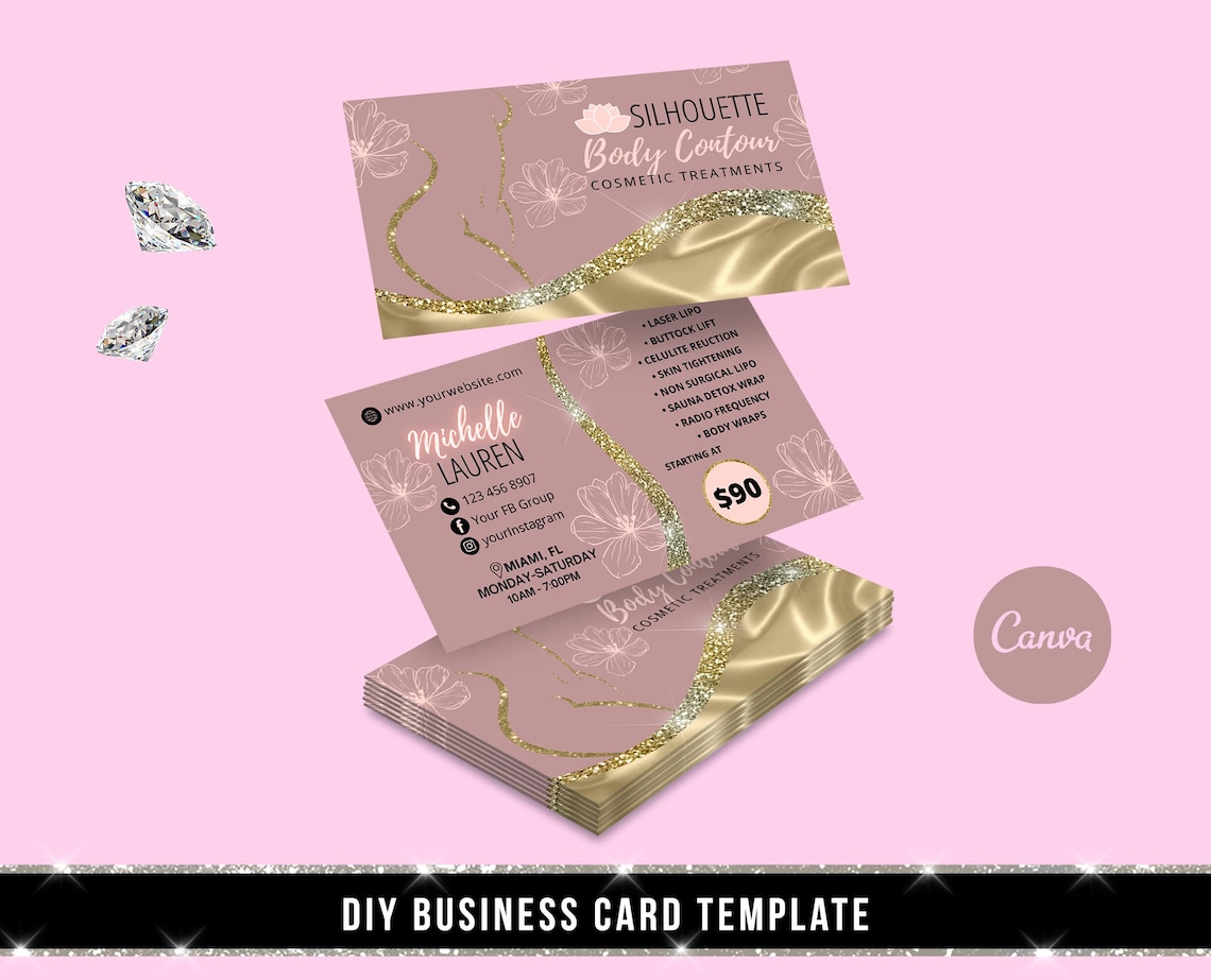 DIY Body Contouring Business Card Body Sculpting Business Etsy