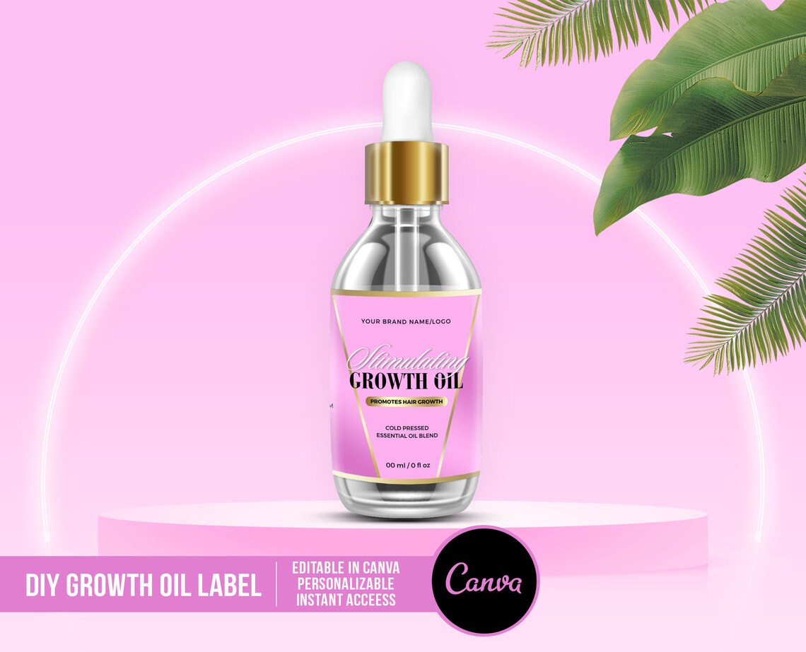 DIY Hair Growth Oil Label Design Hair Growth Oil Label Etsy