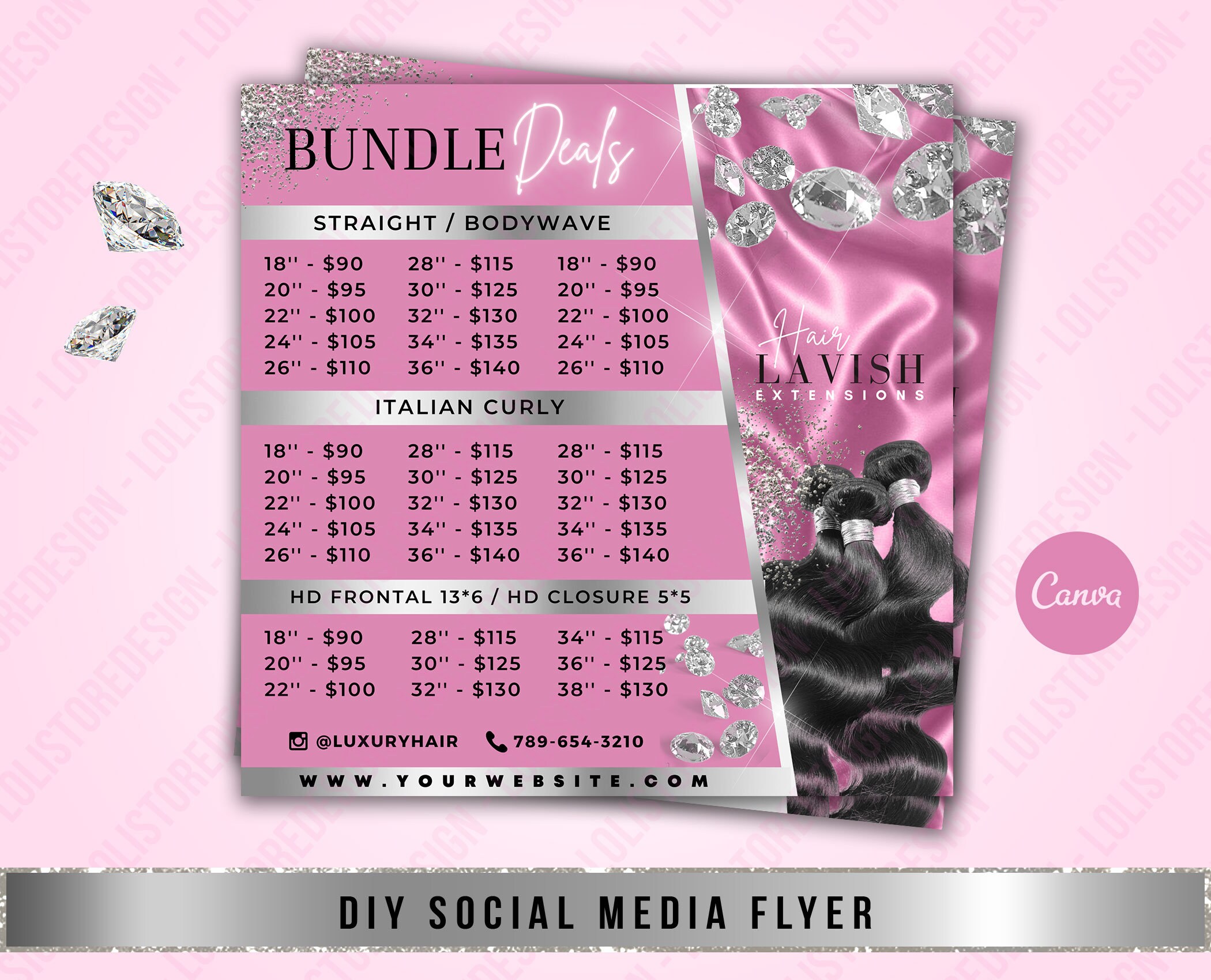 Hair Price List Flyer Price List Template Diamond E Flyer Hair E 