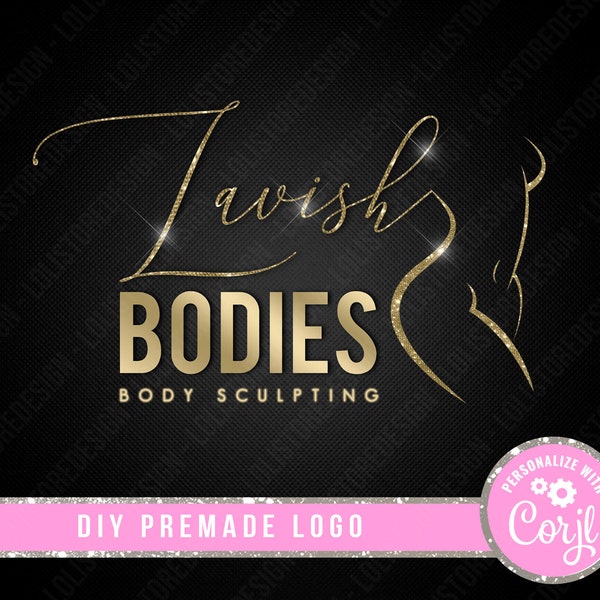 DIY Body Contouring Vorgefertigtes Logo, Body Contour Logo, Spa Logo, Body Massage Logo, Body Behandlungen, Lavish Body Logo, Body Sculpting