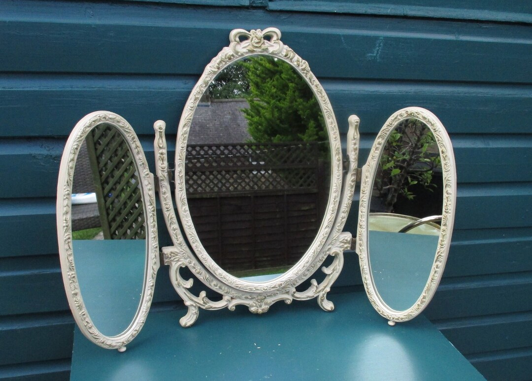 Triple Mirror Vintage Dressing Table Mirror 1960's Gilt Etsy
